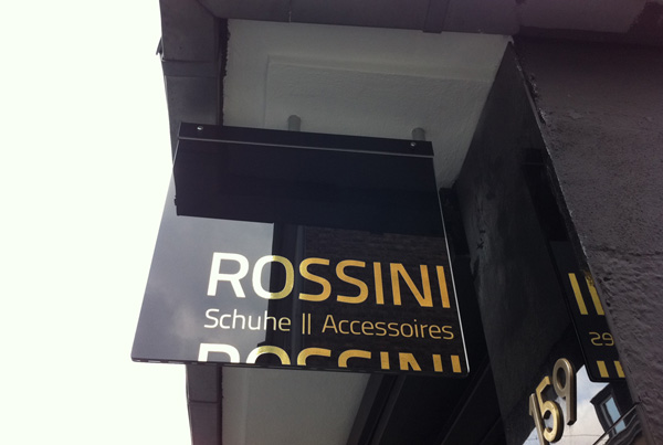 Corporate Design - Rossini Schild Dellbrueck